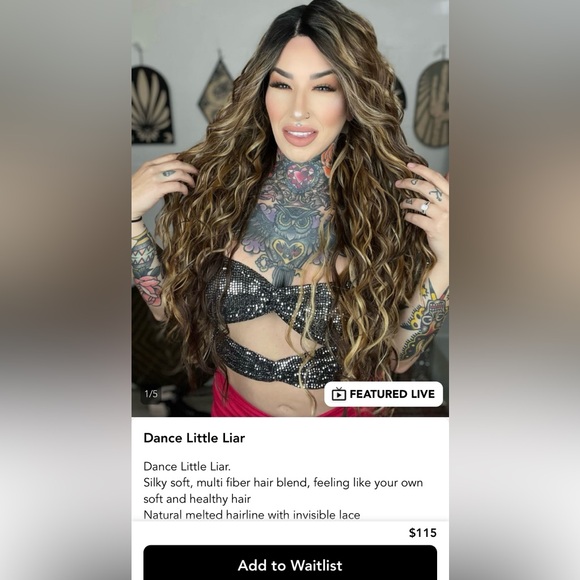 Rebel Gypsy Dance Little Liar Wig - Picture 2 of 8